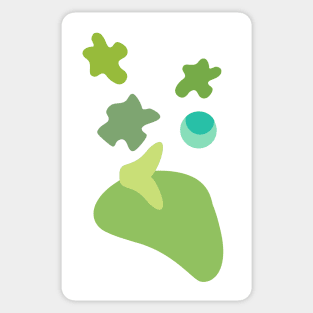 Blue Green Abstract Sticker